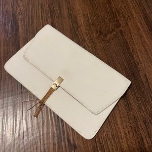 White and gold clutch